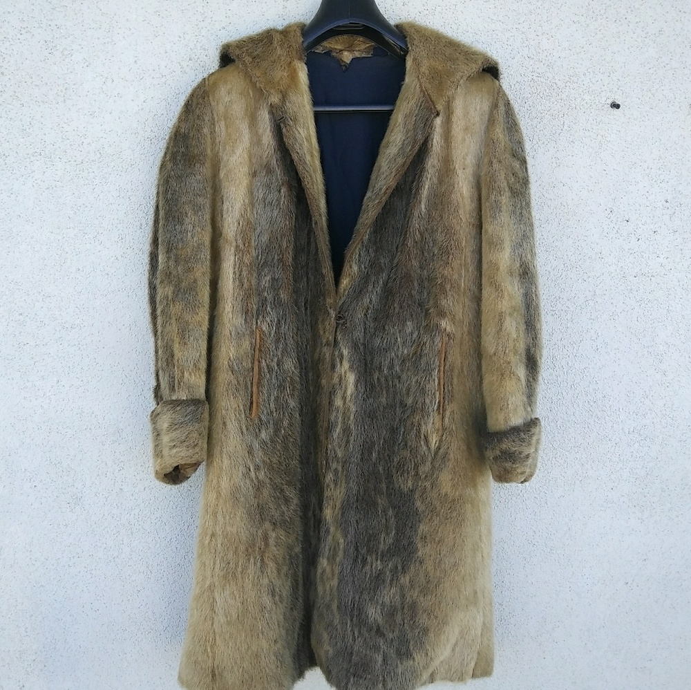 Vintage Seal Skin Long Fur Coat